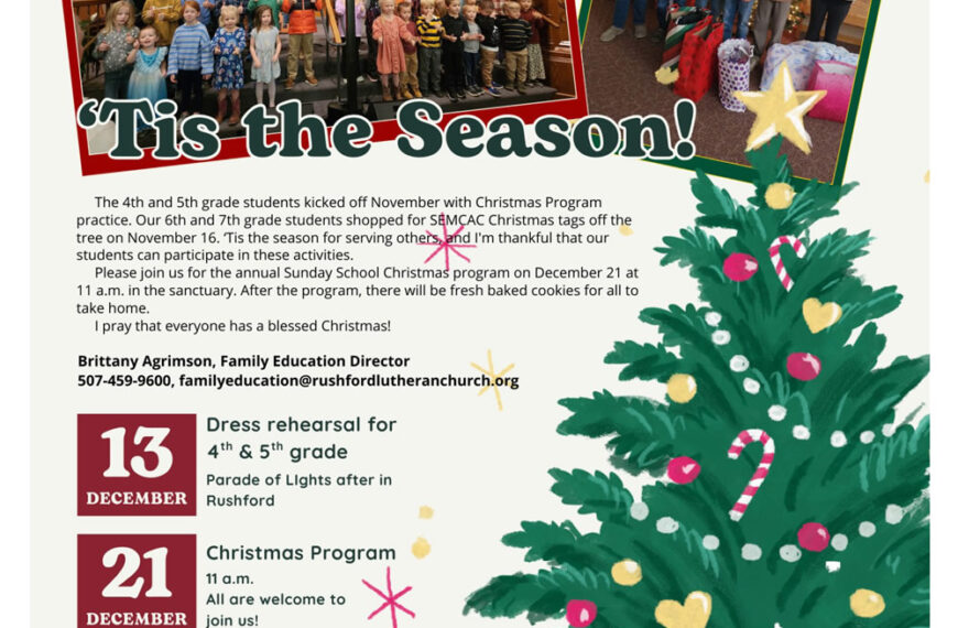 Christmas Eve Service Schedule and Office Holiday Hours