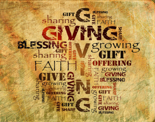 “God loves a cheerful giver” 2 Corinthians 9:7